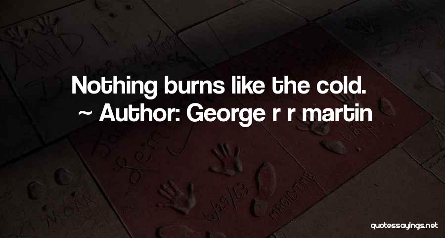 George R R Martin Quotes: Nothing Burns Like The Cold.