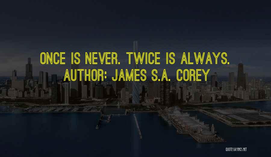 James S.A. Corey Quotes: Once Is Never. Twice Is Always.