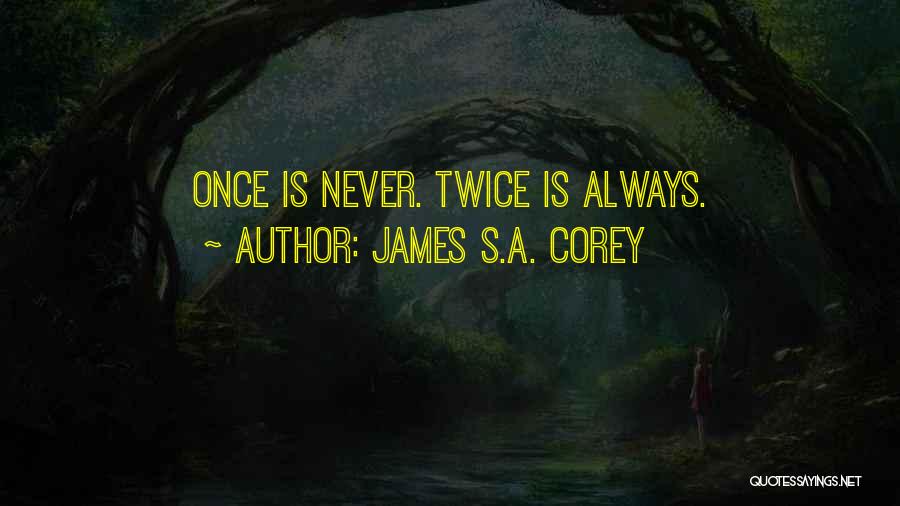 James S.A. Corey Quotes: Once Is Never. Twice Is Always.