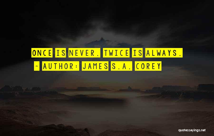 James S.A. Corey Quotes: Once Is Never. Twice Is Always.