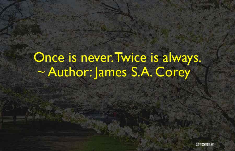 James S.A. Corey Quotes: Once Is Never. Twice Is Always.