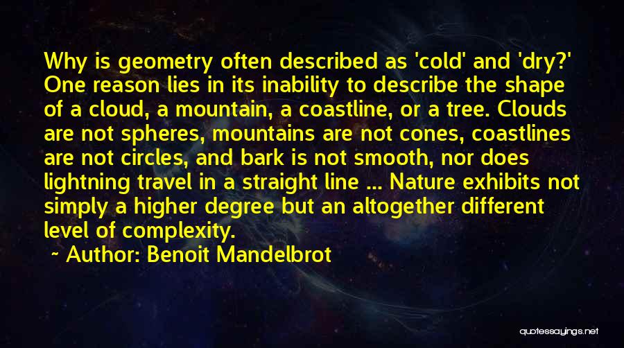 Benoit Mandelbrot Quotes: Why Is Geometry Often Described As 'cold' And 'dry?' One Reason Lies In Its Inability To Describe The Shape Of