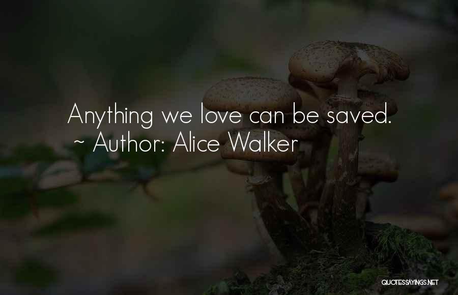 Alice Walker Quotes: Anything We Love Can Be Saved.