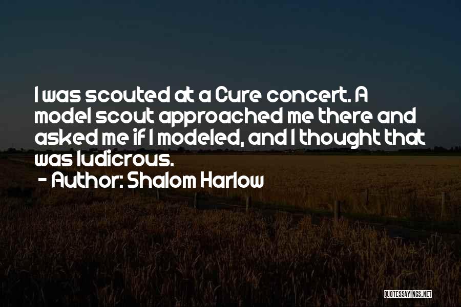 Shalom Harlow Quotes: I Was Scouted At A Cure Concert. A Model Scout Approached Me There And Asked Me If I Modeled, And