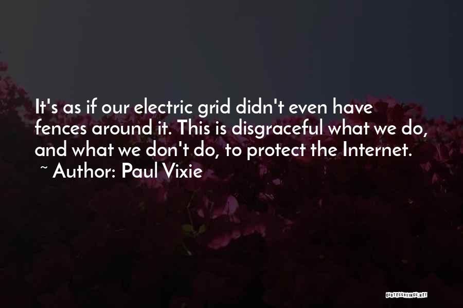 Paul Vixie Quotes: It's As If Our Electric Grid Didn't Even Have Fences Around It. This Is Disgraceful What We Do, And What