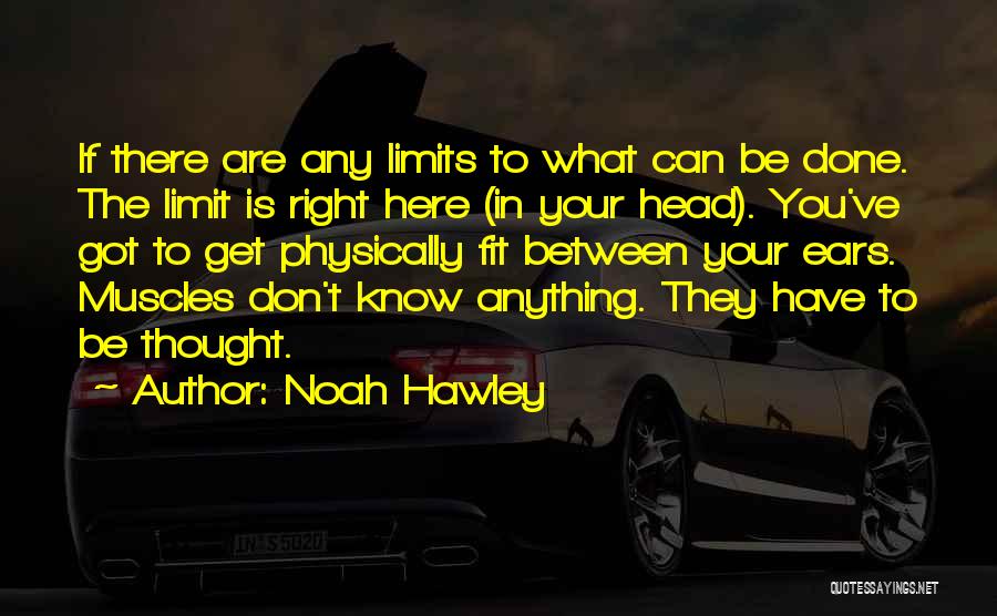 Noah Hawley Quotes: If There Are Any Limits To What Can Be Done. The Limit Is Right Here (in Your Head). You've Got