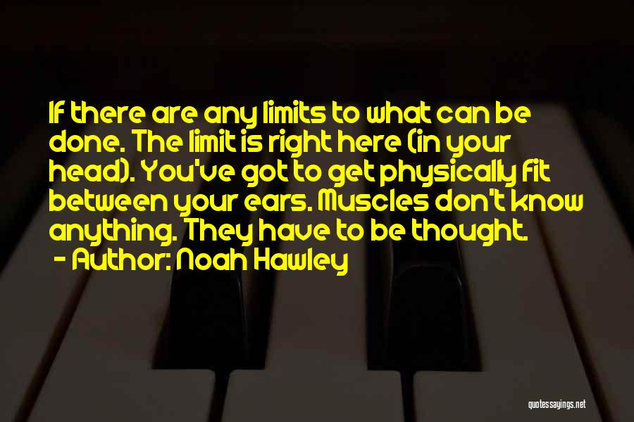 Noah Hawley Quotes: If There Are Any Limits To What Can Be Done. The Limit Is Right Here (in Your Head). You've Got