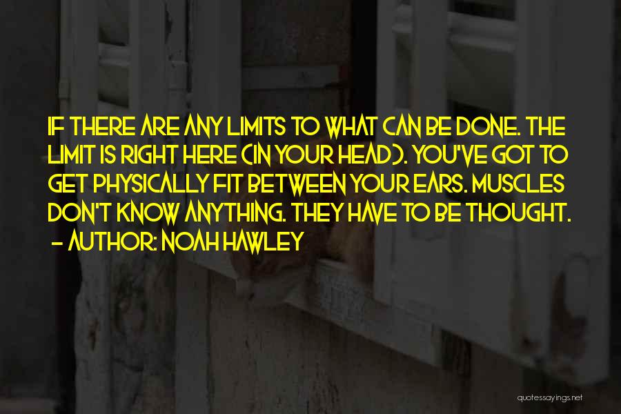 Noah Hawley Quotes: If There Are Any Limits To What Can Be Done. The Limit Is Right Here (in Your Head). You've Got