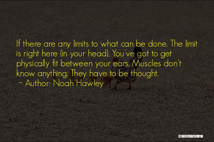 Noah Hawley Quotes: If There Are Any Limits To What Can Be Done. The Limit Is Right Here (in Your Head). You've Got