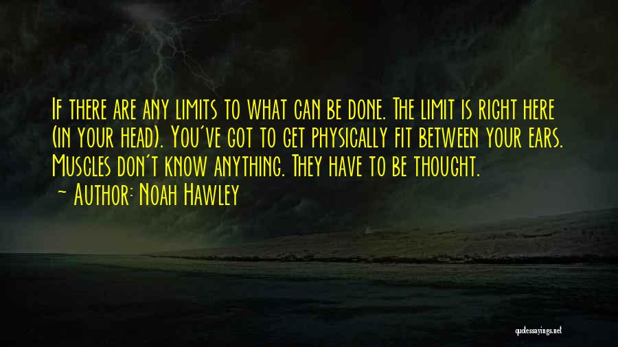 Noah Hawley Quotes: If There Are Any Limits To What Can Be Done. The Limit Is Right Here (in Your Head). You've Got