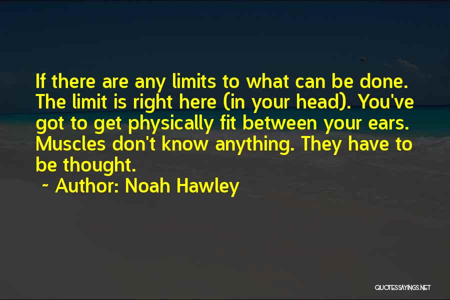 Noah Hawley Quotes: If There Are Any Limits To What Can Be Done. The Limit Is Right Here (in Your Head). You've Got