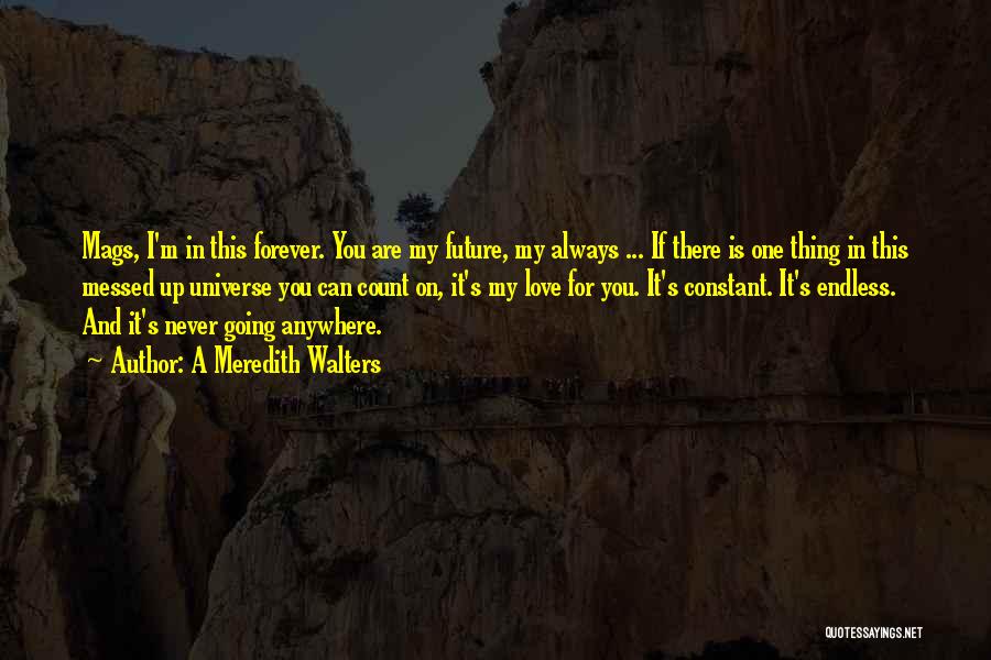 A Meredith Walters Quotes: Mags, I'm In This Forever. You Are My Future, My Always ... If There Is One Thing In This Messed