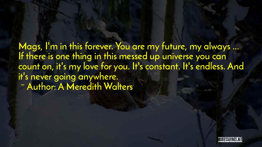 A Meredith Walters Quotes: Mags, I'm In This Forever. You Are My Future, My Always ... If There Is One Thing In This Messed