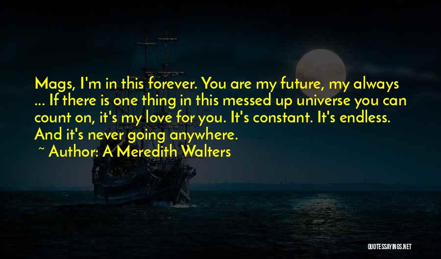 A Meredith Walters Quotes: Mags, I'm In This Forever. You Are My Future, My Always ... If There Is One Thing In This Messed