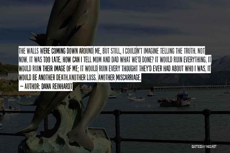 Dana Reinhardt Quotes: The Walls Were Coming Down Around Me, But Still, I Couldn't Imagine Telling The Truth. Not Now. It Was Too