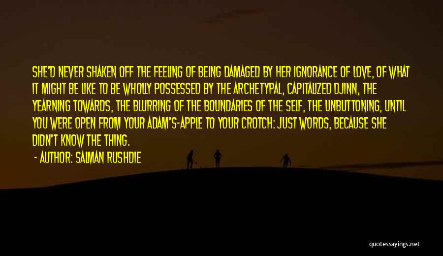 Salman Rushdie Quotes: She'd Never Shaken Off The Feeling Of Being Damaged By Her Ignorance Of Love, Of What It Might Be Like