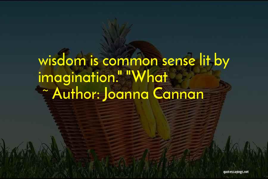 Joanna Cannan Quotes: Wisdom Is Common Sense Lit By Imagination. What