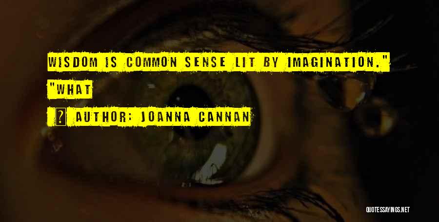 Joanna Cannan Quotes: Wisdom Is Common Sense Lit By Imagination. What