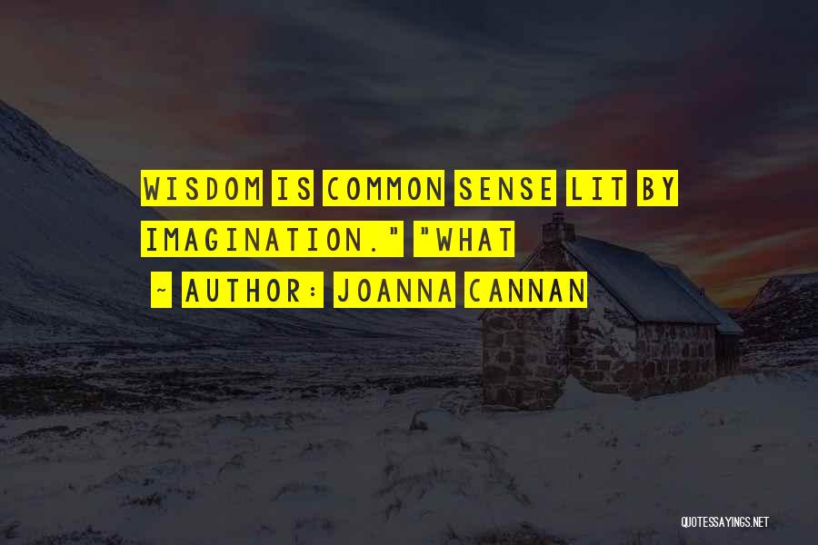 Joanna Cannan Quotes: Wisdom Is Common Sense Lit By Imagination. What