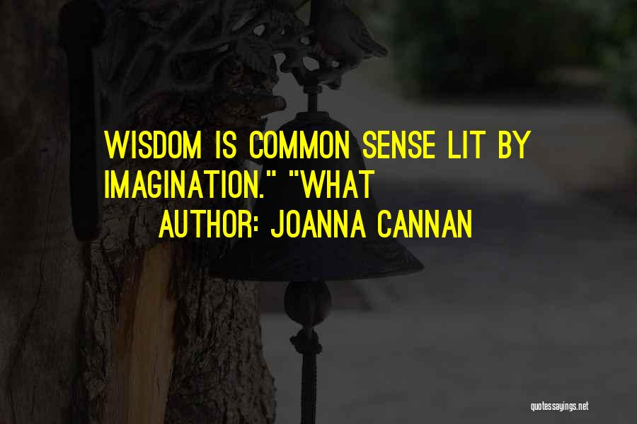 Joanna Cannan Quotes: Wisdom Is Common Sense Lit By Imagination. What