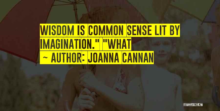Joanna Cannan Quotes: Wisdom Is Common Sense Lit By Imagination. What