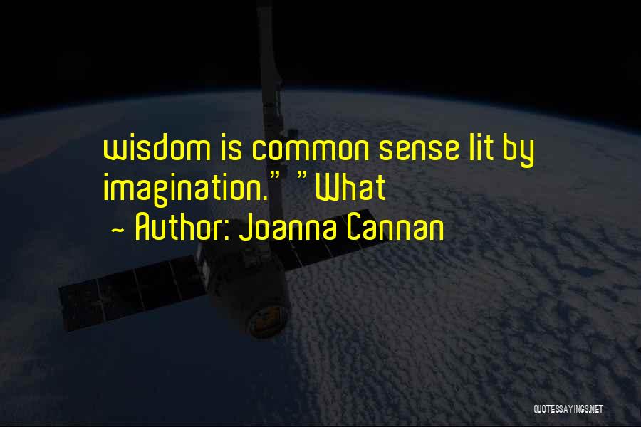 Joanna Cannan Quotes: Wisdom Is Common Sense Lit By Imagination. What