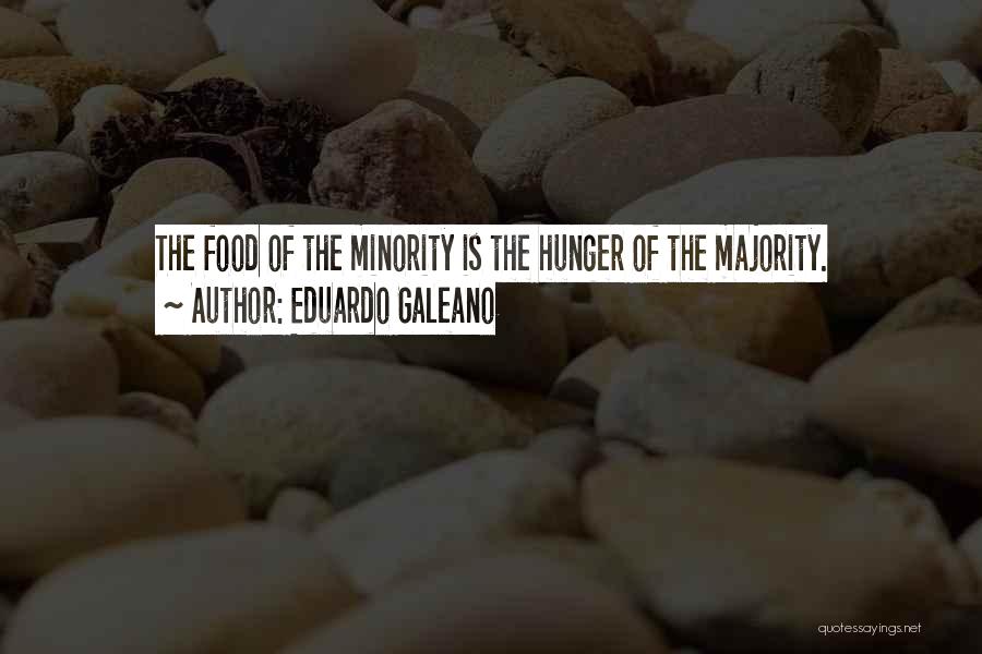 Eduardo Galeano Quotes: The Food Of The Minority Is The Hunger Of The Majority.