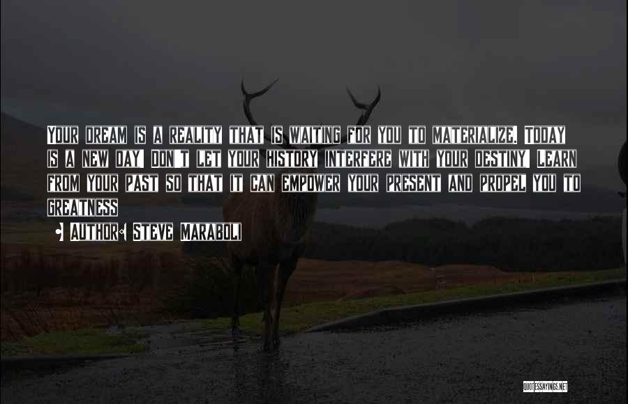 Steve Maraboli Quotes: Your Dream Is A Reality That Is Waiting For You To Materialize. Today Is A New Day! Don't Let Your