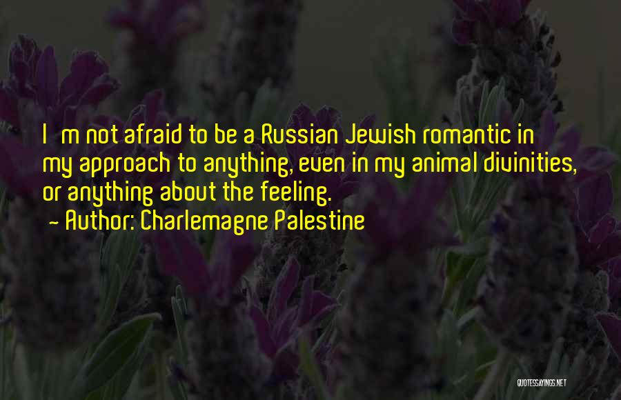 Charlemagne Palestine Quotes: I'm Not Afraid To Be A Russian Jewish Romantic In My Approach To Anything, Even In My Animal Divinities, Or