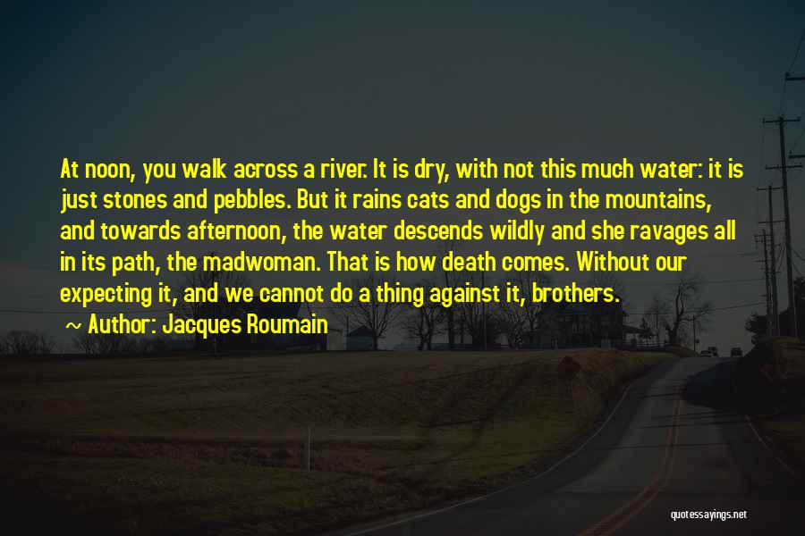 Jacques Roumain Quotes: At Noon, You Walk Across A River. It Is Dry, With Not This Much Water: It Is Just Stones And