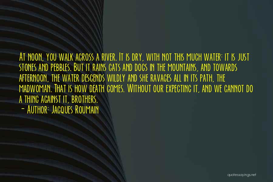 Jacques Roumain Quotes: At Noon, You Walk Across A River. It Is Dry, With Not This Much Water: It Is Just Stones And
