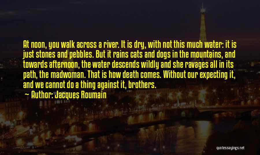 Jacques Roumain Quotes: At Noon, You Walk Across A River. It Is Dry, With Not This Much Water: It Is Just Stones And