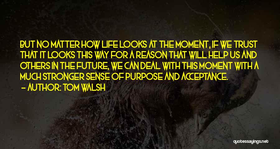 Tom Walsh Quotes: But No Matter How Life Looks At The Moment, If We Trust That It Looks This Way For A Reason