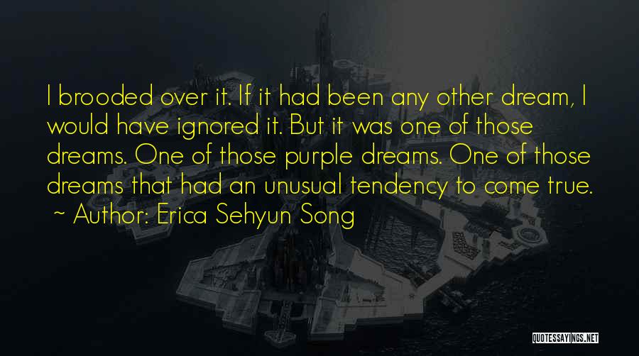 Erica Sehyun Song Quotes: I Brooded Over It. If It Had Been Any Other Dream, I Would Have Ignored It. But It Was One