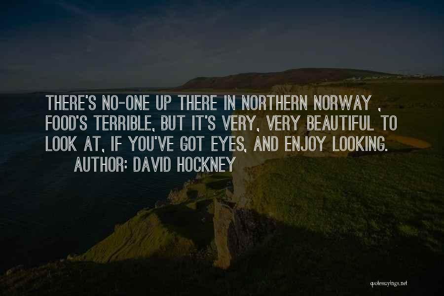 David Hockney Quotes: There's No-one Up There In Northern Norway , Food's Terrible, But It's Very, Very Beautiful To Look At, If You've