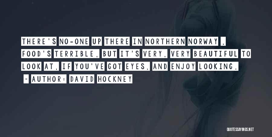 David Hockney Quotes: There's No-one Up There In Northern Norway , Food's Terrible, But It's Very, Very Beautiful To Look At, If You've