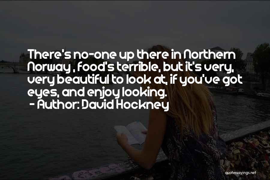 David Hockney Quotes: There's No-one Up There In Northern Norway , Food's Terrible, But It's Very, Very Beautiful To Look At, If You've