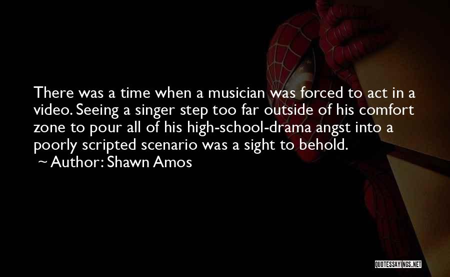 Shawn Amos Quotes: There Was A Time When A Musician Was Forced To Act In A Video. Seeing A Singer Step Too Far