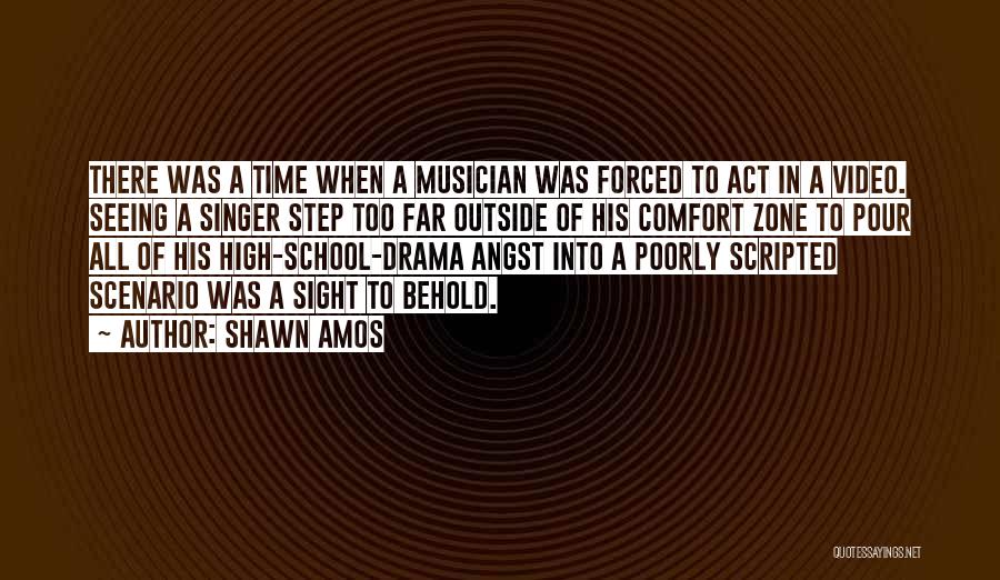 Shawn Amos Quotes: There Was A Time When A Musician Was Forced To Act In A Video. Seeing A Singer Step Too Far