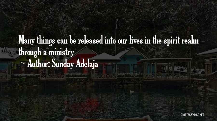 Sunday Adelaja Quotes: Many Things Can Be Released Into Our Lives In The Spirit Realm Through A Ministry