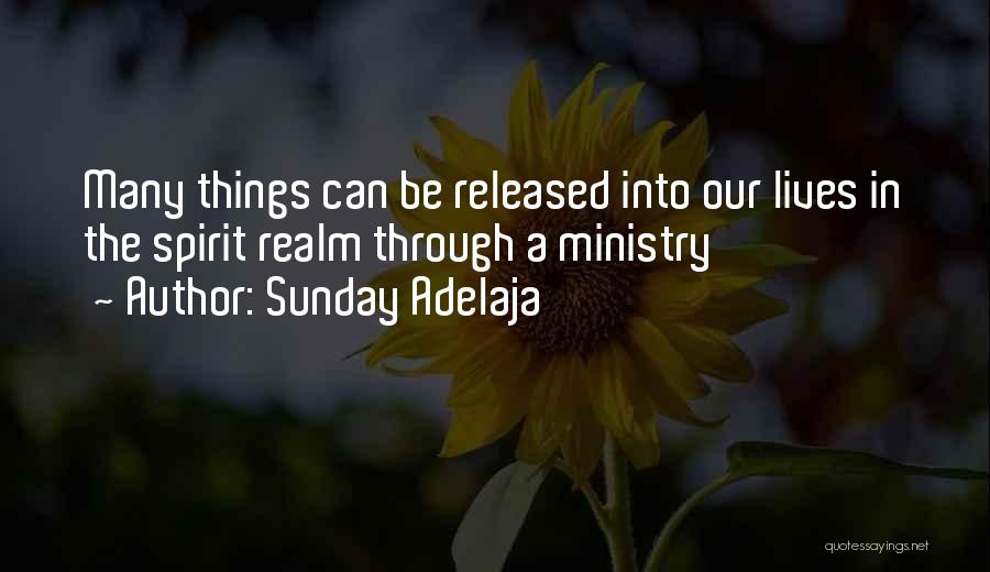 Sunday Adelaja Quotes: Many Things Can Be Released Into Our Lives In The Spirit Realm Through A Ministry