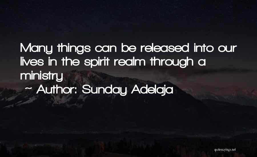 Sunday Adelaja Quotes: Many Things Can Be Released Into Our Lives In The Spirit Realm Through A Ministry