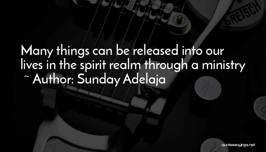 Sunday Adelaja Quotes: Many Things Can Be Released Into Our Lives In The Spirit Realm Through A Ministry