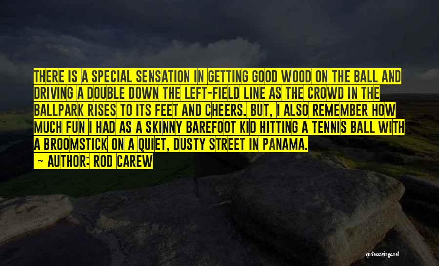 Rod Carew Quotes: There Is A Special Sensation In Getting Good Wood On The Ball And Driving A Double Down The Left-field Line