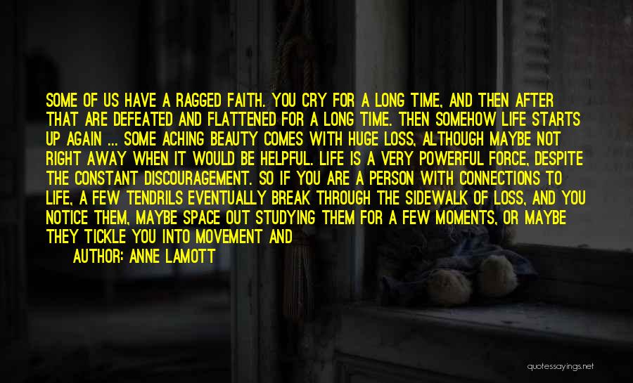 Anne Lamott Quotes: Some Of Us Have A Ragged Faith. You Cry For A Long Time, And Then After That Are Defeated And