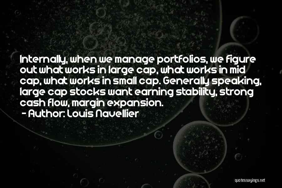 Louis Navellier Quotes: Internally, When We Manage Portfolios, We Figure Out What Works In Large Cap, What Works In Mid Cap, What Works