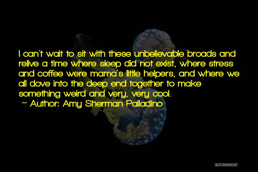 Amy Sherman-Palladino Quotes: I Can't Wait To Sit With These Unbelievable Broads And Relive A Time Where Sleep Did Not Exist, Where Stress