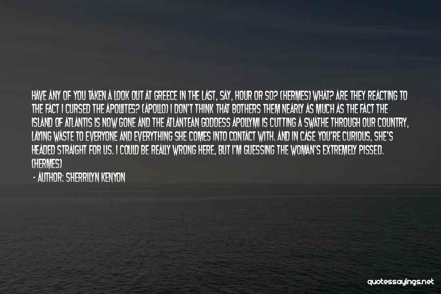 Sherrilyn Kenyon Quotes: Have Any Of You Taken A Look Out At Greece In The Last, Say, Hour Or So? (hermes) What? Are