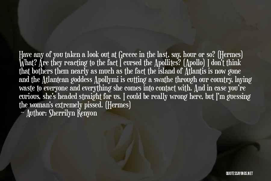 Sherrilyn Kenyon Quotes: Have Any Of You Taken A Look Out At Greece In The Last, Say, Hour Or So? (hermes) What? Are