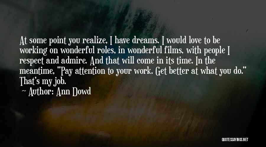 Ann Dowd Quotes: At Some Point You Realize, I Have Dreams. I Would Love To Be Working On Wonderful Roles, In Wonderful Films,